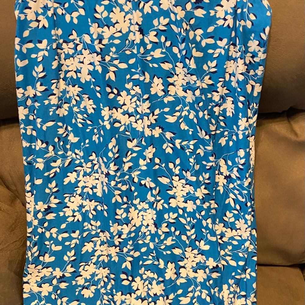 Draper James S/M Floral Blue and White Women's Dress